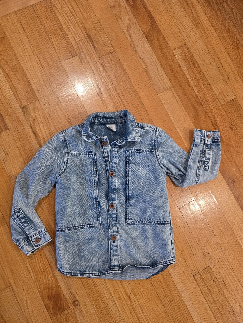 Wonder Nation Boys Denim Long Sleeve Shirt Jacket
